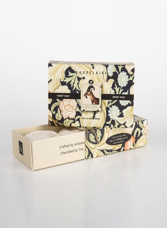 Baudelaire Honey and Calendula Bar Soap, 1.4 Ounce, Set of 2